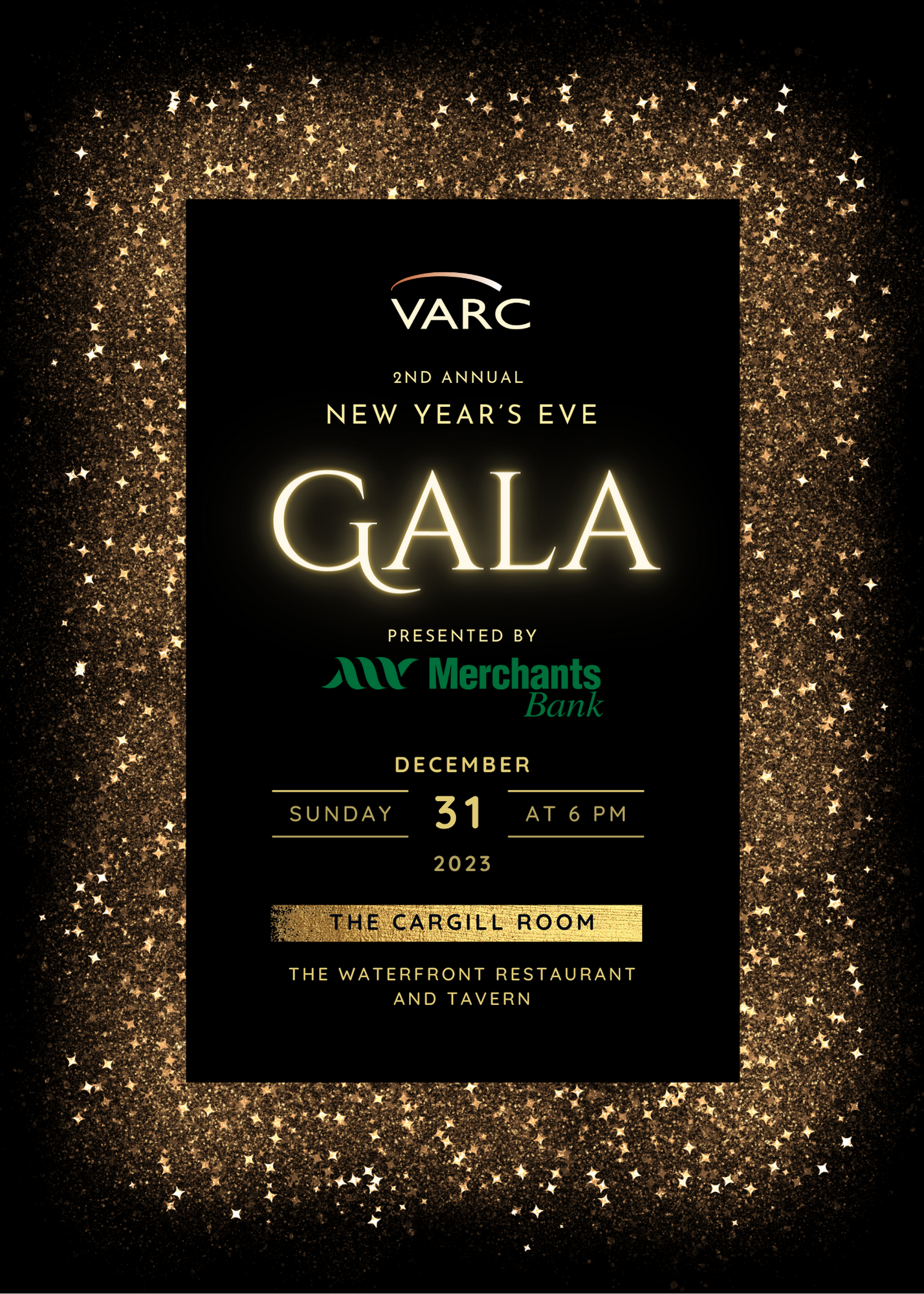 VARC Gala Invitation presented by Merchants Bank